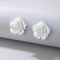 1 Paire Style Simple Fleur Tridimensionnel Alliage Boucles D'oreilles sku image 13