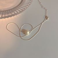 Copper Elegant Simple Style Solid Color Pendant Necklace main image 4