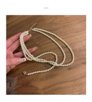 1 Piece Simple Style Solid Color Freshwater Pearl Beaded Layered Necklaces main image 5