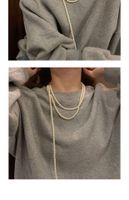 1 Piece Simple Style Solid Color Freshwater Pearl Beaded Layered Necklaces main image 2