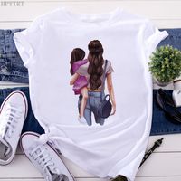 Women's T-shirt Short Sleeve T-shirts Printing Casual Mama Printing main image 3