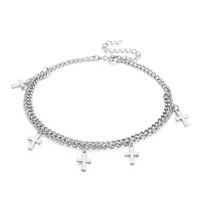 1 Piece Fashion Cross Titanium Steel Plating 18k Gold Plated Women's Anklet sku image 1