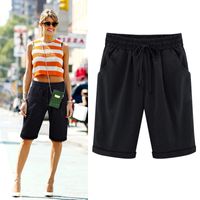 Women's Daily Simple Style Solid Color Knee Length Shorts main image 4