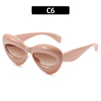 Hip Hop Couleur Unie Ca Miroir De Forme Spéciale Plein Cadre Femmes De Lunettes De Soleil sku image 6