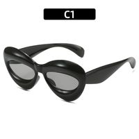 Hip-hop Solid Color Ac Special-shaped Mirror Full Frame Women's Sunglasses sku image 1