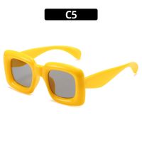 Fashion Solid Color Ac Square Full Frame Women's Sunglasses sku image 5