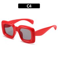 Fashion Solid Color Ac Square Full Frame Women's Sunglasses sku image 4