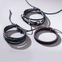 Fashion Cross Pu Leather Alloy Leather Unisex Bracelets main image 4
