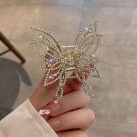 Princesa Mariposa Aleación Embutido Perlas Artificiales Diamantes De Imitación Garras De Pelo 1 Pieza sku image 2