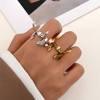 Vintage Style Horns Alloy Plating 14k Gold Plated Unisex Open Ring main image 2