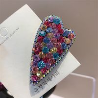 Fashion Heart Shape Rhinestone Inlay Rhinestones Hair Clip 1 Piece sku image 8