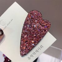 Fashion Heart Shape Rhinestone Inlay Rhinestones Hair Clip 1 Piece sku image 6