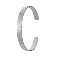 1 Piece Simple Style Square Leaves Heart Shape Titanium Steel Plating Hollow Out Bangle sku image 1