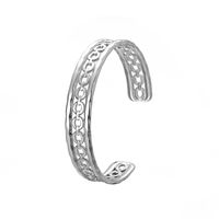 1 Piece Simple Style Square Leaves Heart Shape Titanium Steel Plating Hollow Out Bangle sku image 20