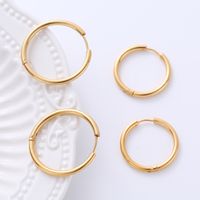 1 Pair Casual Classic Style Commute Hexagon Quadrilateral Circle Stainless Steel Plating Metal Earrings main image 5