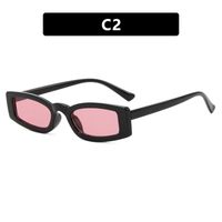Retro Color Block Leopard Ac Square Full Frame Women's Sunglasses sku image 2