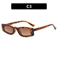 Retro Color Block Leopard Ac Square Full Frame Women's Sunglasses sku image 3