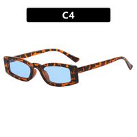 Retro Color Block Leopard Ac Square Full Frame Women's Sunglasses sku image 4