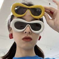 Fashion Solid Color Pc Special-shaped Mirror Full Frame Women's Sunglasses main image 6