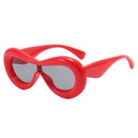 Fashion Solid Color Pc Special-shaped Mirror Full Frame Women's Sunglasses main image 2