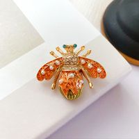 Retro Insect Alloy Plating Artificial Pearls Rhinestones Unisex Brooches sku image 2