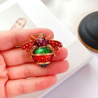 Retro Insect Alloy Plating Artificial Pearls Rhinestones Unisex Brooches sku image 1
