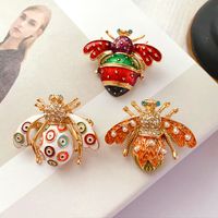 Retro Insect Alloy Plating Artificial Pearls Rhinestones Unisex Brooches main image 1