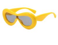 Fashion Solid Color Pc Special-shaped Mirror Full Frame Women's Sunglasses sku image 1