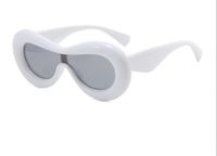 Fashion Solid Color Pc Special-shaped Mirror Full Frame Women's Sunglasses sku image 6