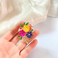 Fashion Flower Alloy Plating Artificial Pearls Women's Brooches main image 3