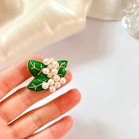 Fashion Flower Alloy Plating Artificial Pearls Women's Brooches main image 2