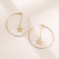 1 Pair Fashion Round Star Alloy Plating Women's Ear Studs main image 1