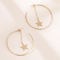 1 Pair Fashion Round Star Alloy Plating Women's Ear Studs main image 4