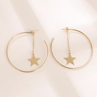 1 Pair Fashion Round Star Alloy Plating Women's Ear Studs main image 3