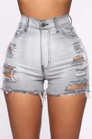 Women's Street Casual Solid Color Shorts Washed Jeans main image 4