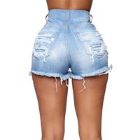 Women's Street Casual Solid Color Shorts Washed Jeans main image 5