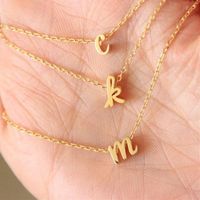 1 Piece Simple Style Letter Alloy Women's Necklace sku image 1