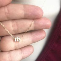 1 Piece Simple Style Letter Alloy Women's Necklace sku image 15