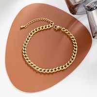 1 Piece Fashion Solid Color Stainless Steel Women's Anklet main image 5