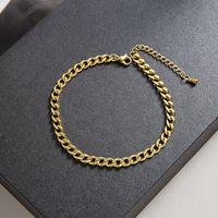 1 Piece Fashion Solid Color Stainless Steel Women's Anklet main image 1