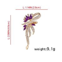Retro Insect Flower Butterfly Alloy Inlay Artificial Gemstones Women's Brooches sku image 6
