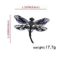 Retro Insect Flower Butterfly Alloy Inlay Artificial Gemstones Women's Brooches sku image 22