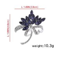 Retro Insect Flower Butterfly Alloy Inlay Artificial Gemstones Women's Brooches sku image 5
