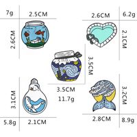 Cartoon Style Bulb Heart Shape Fish Tail Alloy Plating Unisex Brooches main image 4