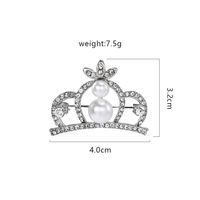 Style Simple Couronne Alliage Strass Zircon Femmes Broches sku image 2
