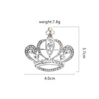 Style Simple Couronne Alliage Strass Zircon Femmes Broches sku image 3