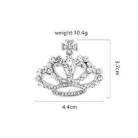 Style Simple Couronne Alliage Strass Zircon Femmes Broches main image 4