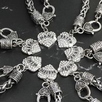 1 Piece Fashion Heart Shape Alloy Inlay Zircon Unisex Bracelets main image 1
