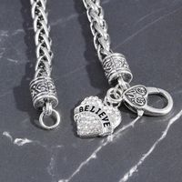 1 Piece Fashion Heart Shape Alloy Inlay Zircon Unisex Bracelets main image 4