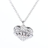 Fashion Mama Heart Shape Alloy Inlay Rhinestones Unisex Pendant Necklace sku image 8